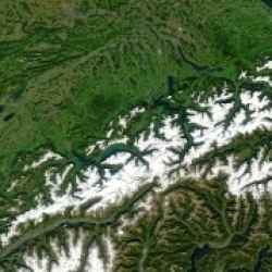 Satellitenbild der Schweiz